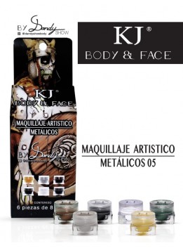 MAQUILLAJE BODY AND FACE MET́LICOS C/6PZ