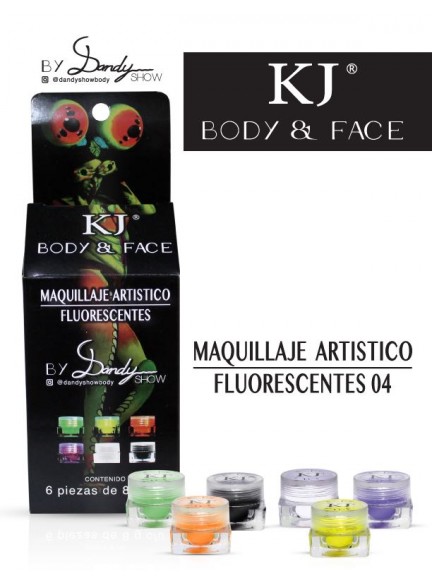 MAQUILLAJE BODY AND FACE FLUORECENTE C/6PZ