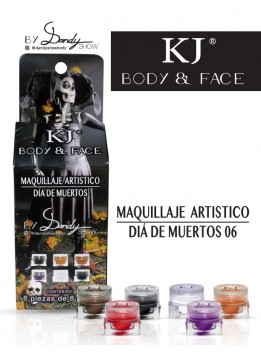 MAQUILLAJE BODY AND FACE DIA DE MUERTOS C/6PZ